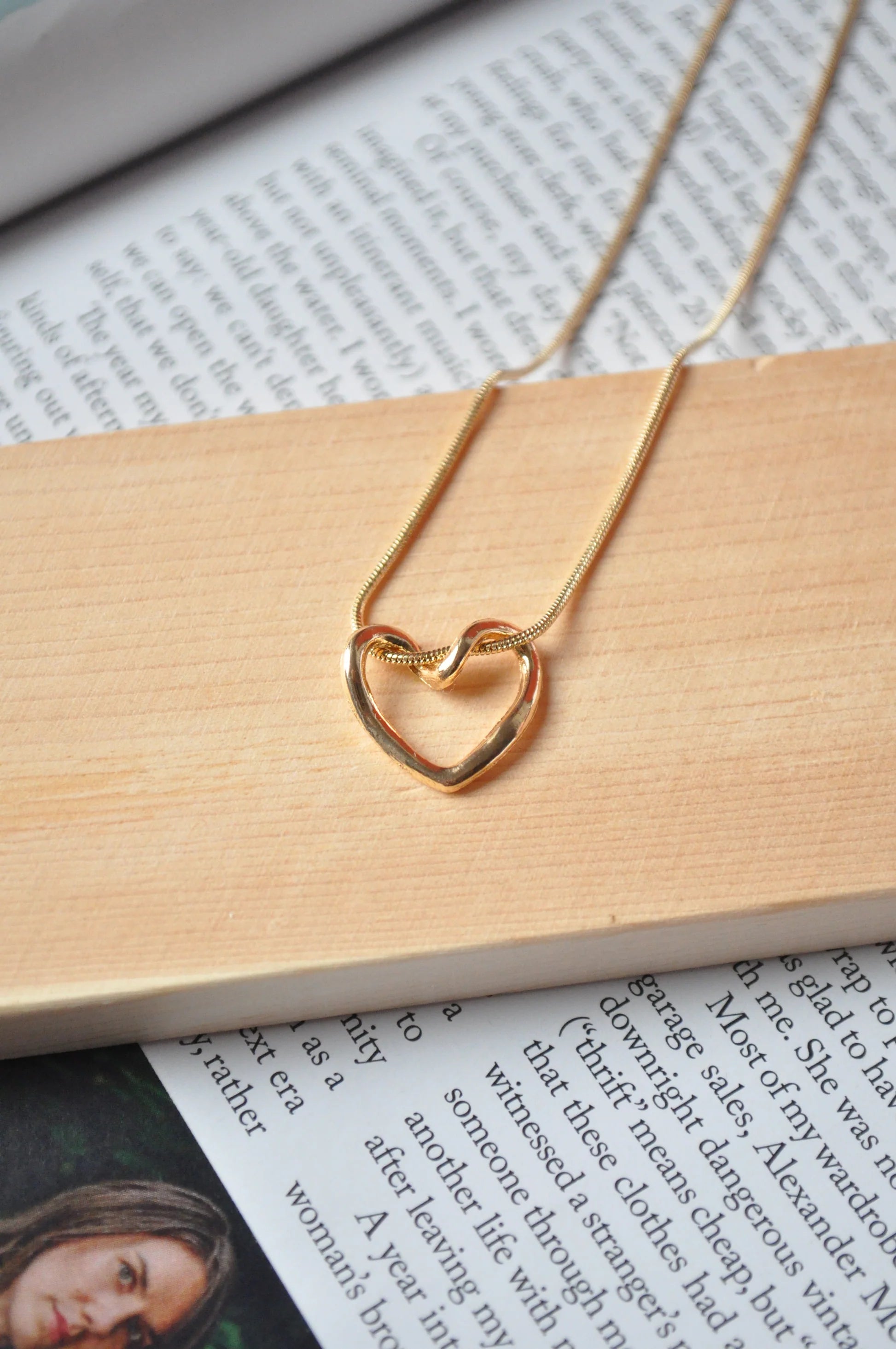 Hollow Heart Pendant Necklace | Stainless Steel Waterproof